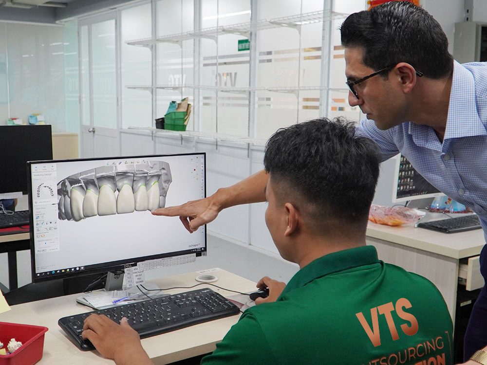 VTS Dental Lab Technicians working on Prosthetics